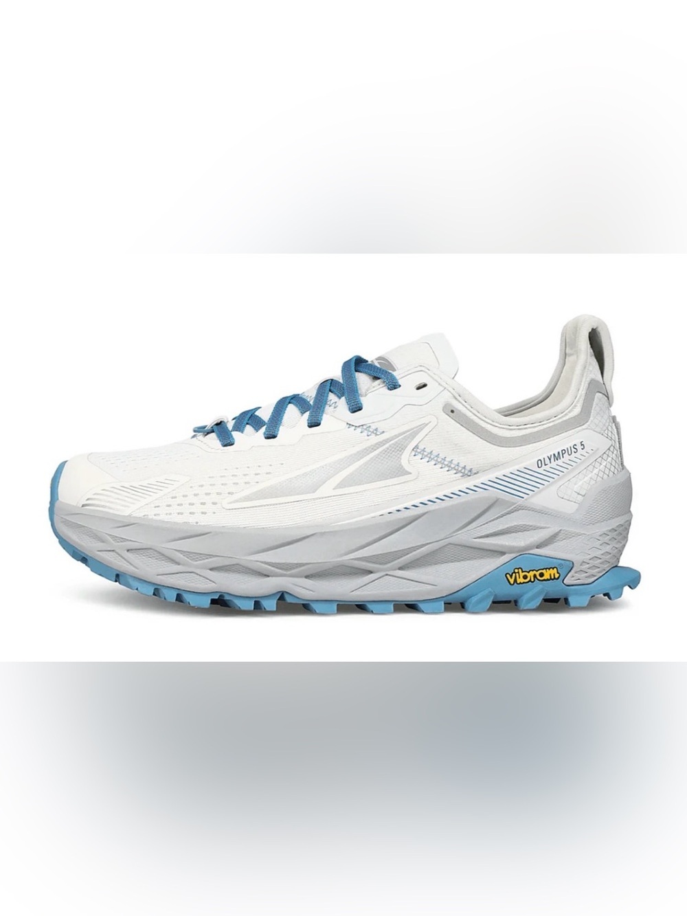 Altra Olympus 5 White and Blue Women's Running Sneakers Sz 8 VGUC